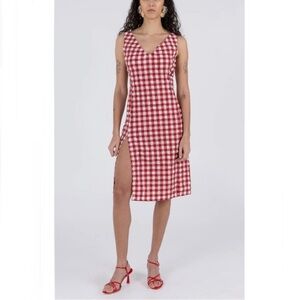NWT WRAY Camilla dress in lipstick check